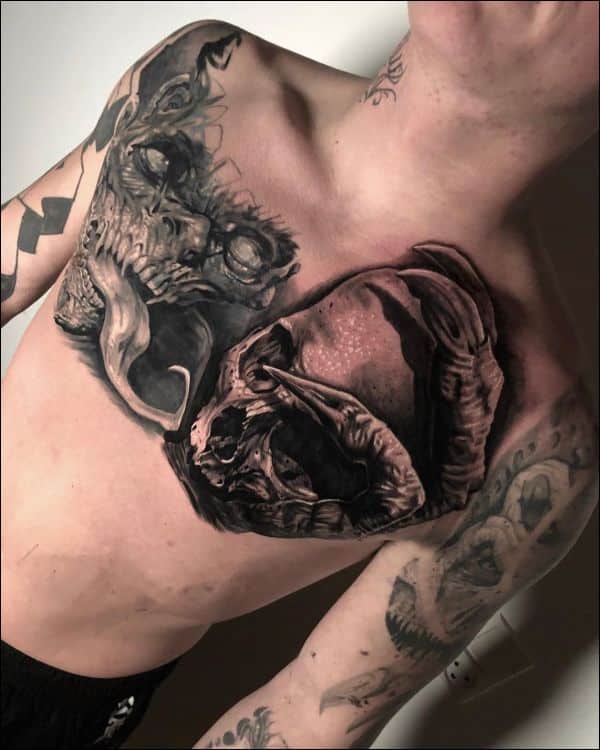 zelda chest tattoos