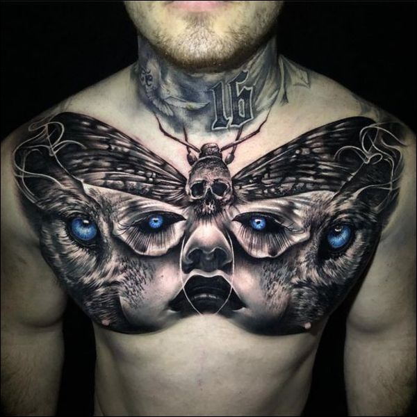 chest tattoos traditional