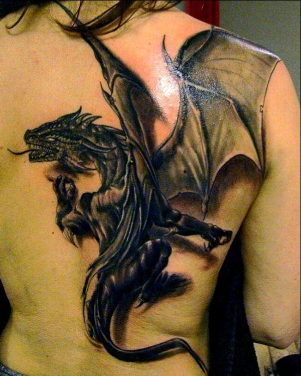 dragon tattoos upper back