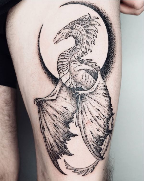 dragon tattoos leg