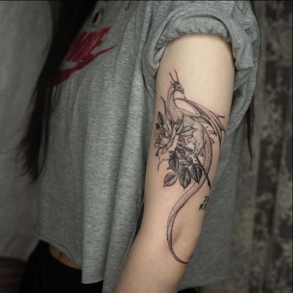 dragon tattoo images for woman