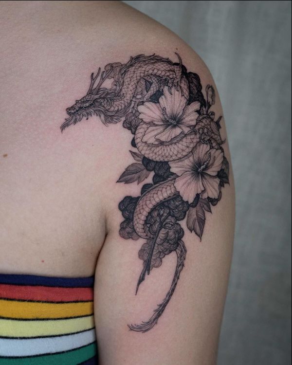 vibrant dragon tattoos