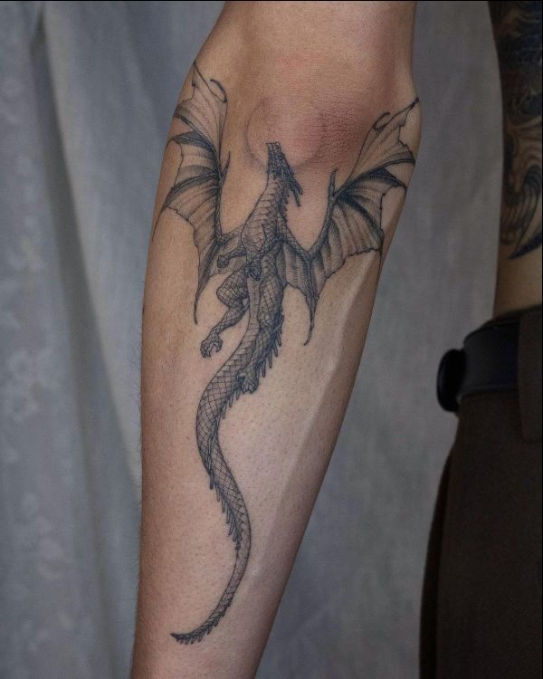 dragon tattoos with wings
