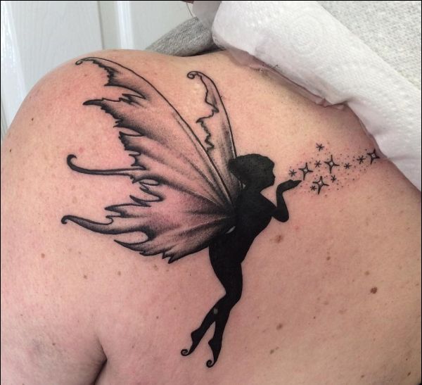 moon star fairy tattoos  Girl tattoos design