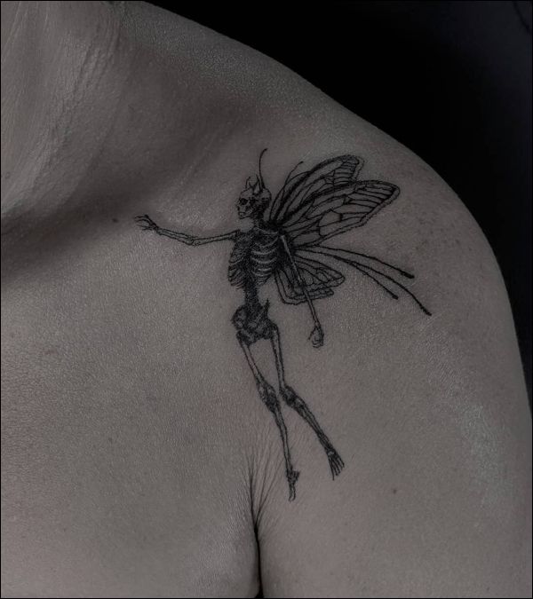 Fairy skeleton | Skeleton drawings, Skeleton tattoos, Fairy tattoo