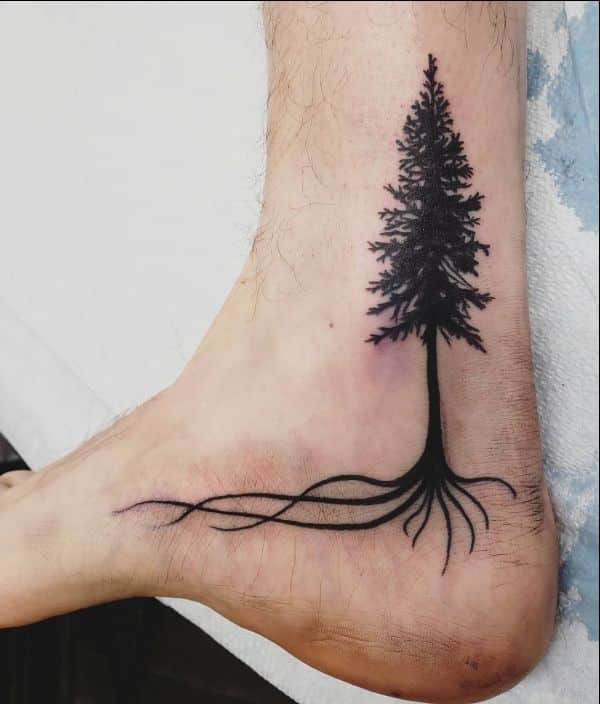 tree feet tattoos