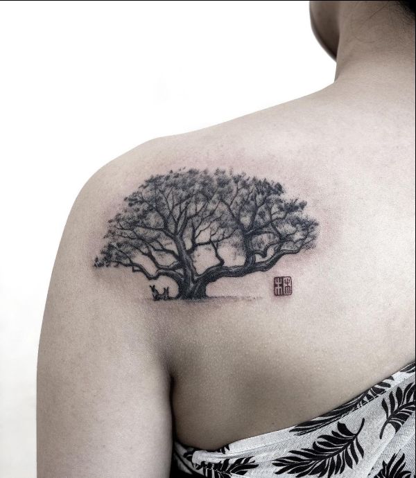 tree back tattoos