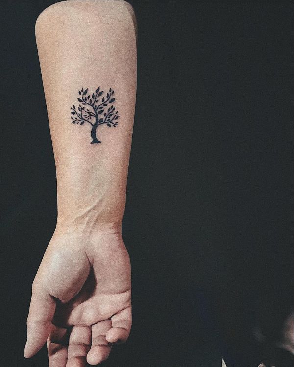 wrist tree tattoos