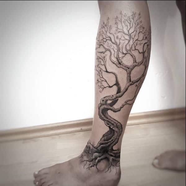 tree tattoo by Daniel Adamczyk: TattooNOW