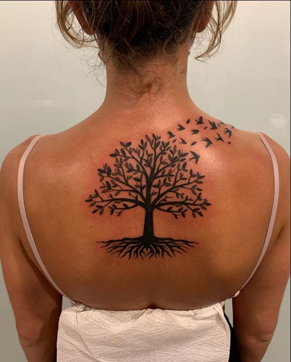 full back tree tattoos