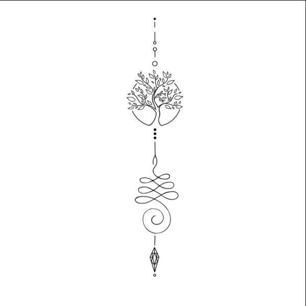 geometric tree tattoo stencils
