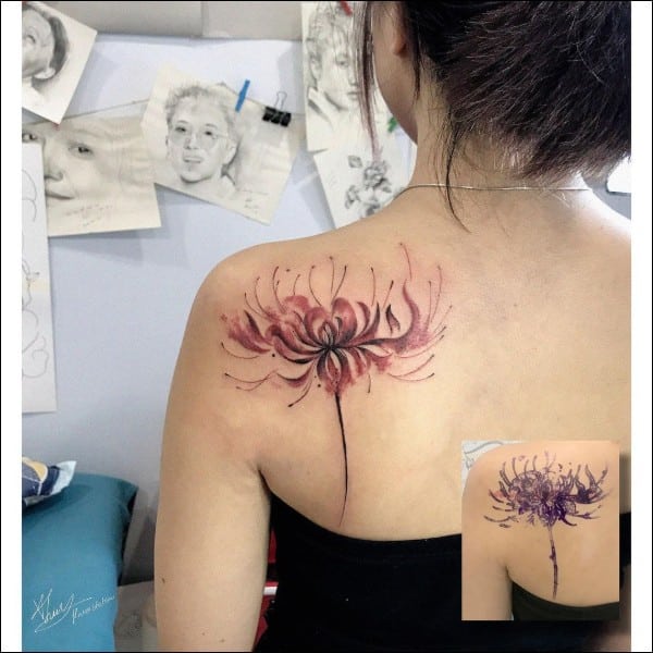 protea pincushion flower tattoos