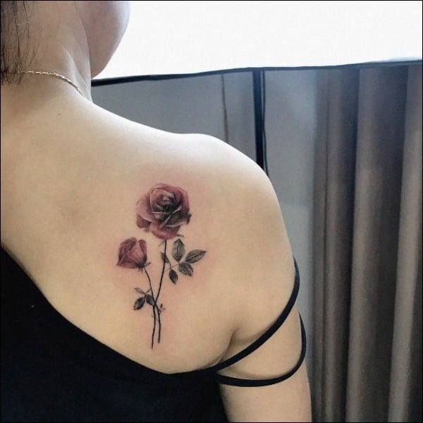 flower tattoos for girls on back