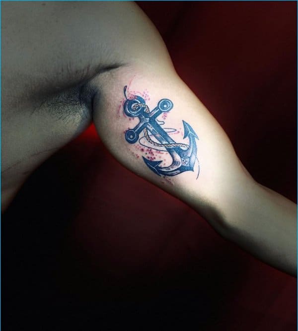 anchor tattoo on hand