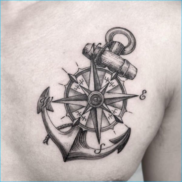 anchor tattoos chest