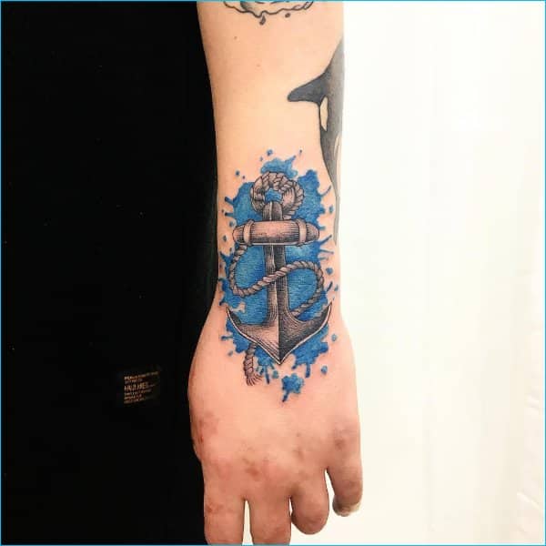 anchor tattoos wrist