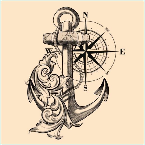 anchor tattoo stencils