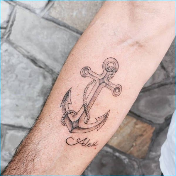 simple anchor tattoos for men