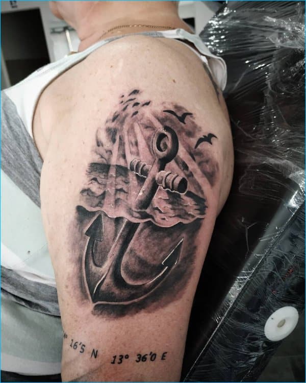 3d anchor tattoos