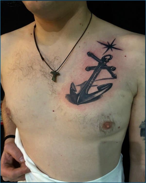 3d anchor on chest design