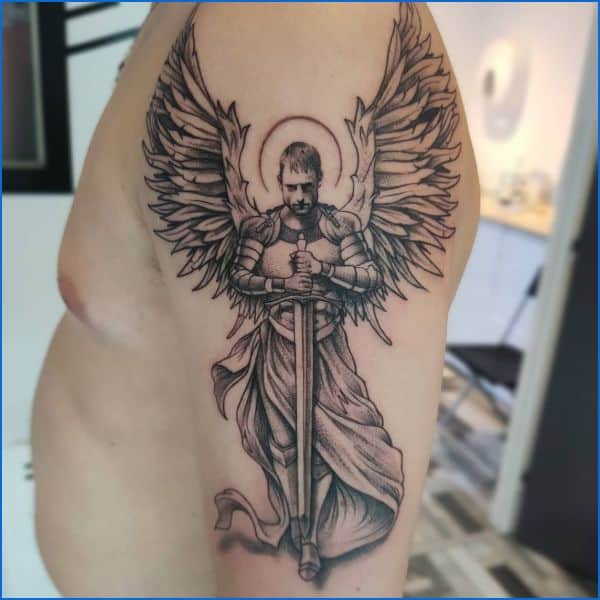 warrior angel tattoo designs ideas