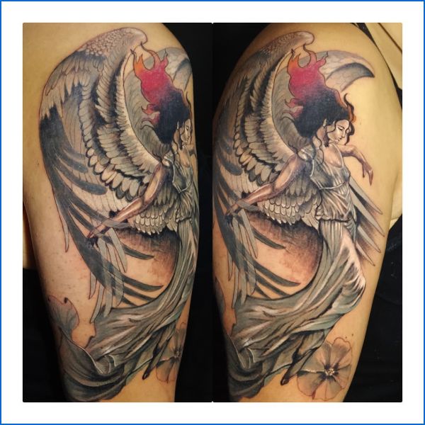 beautiful angel tattoos for ladies