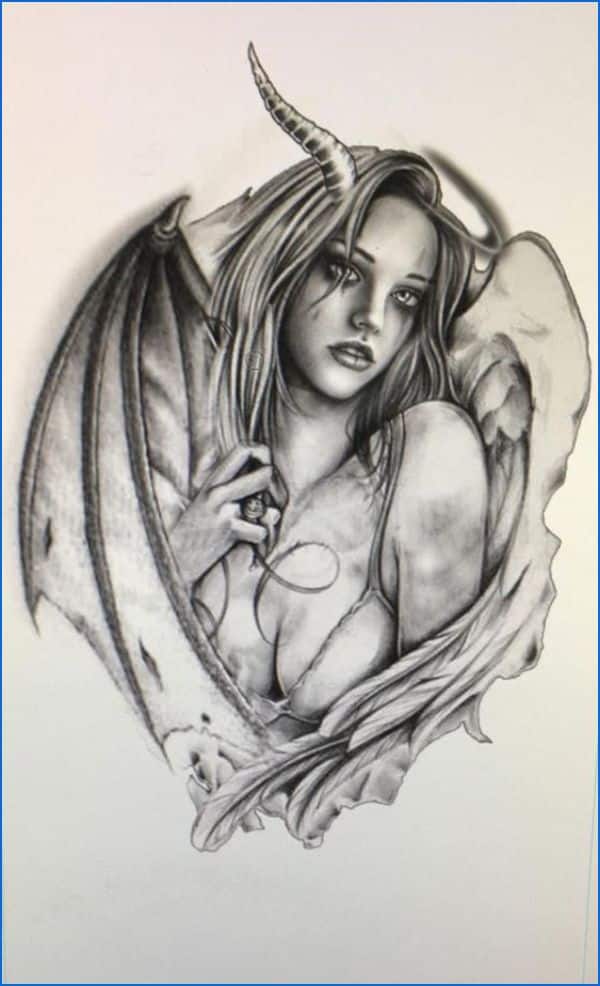 angel tattoos drawings
