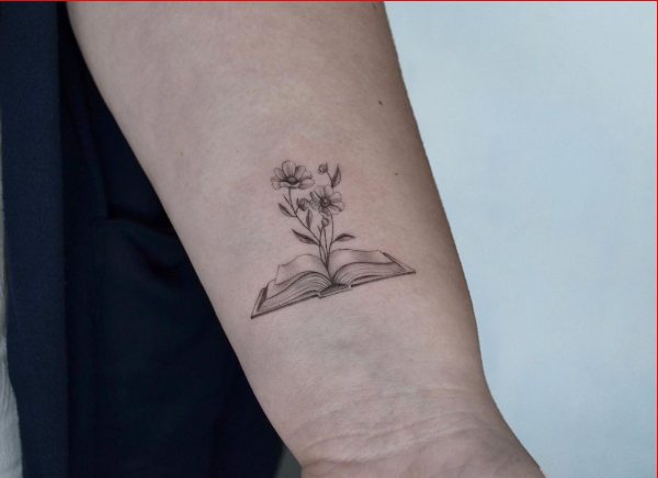 simple book tattoos