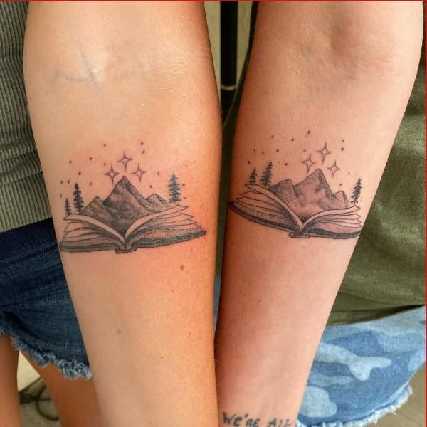book tattoos on forearms