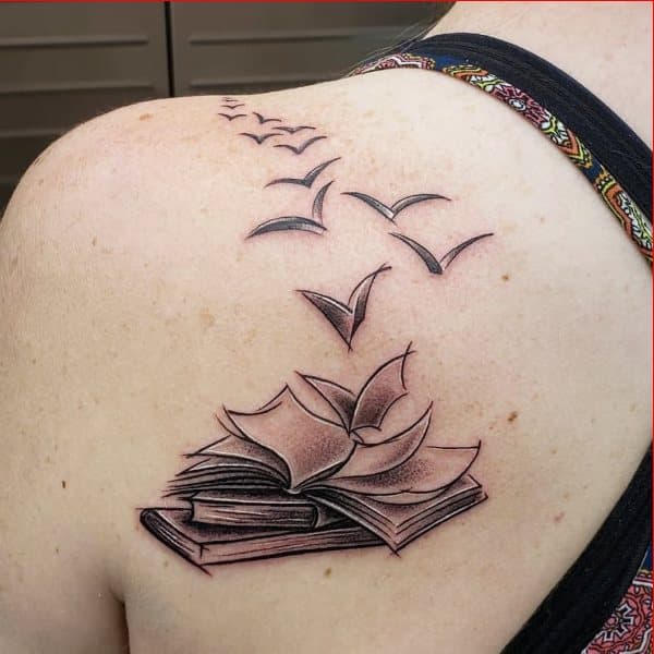 simple book tattoos