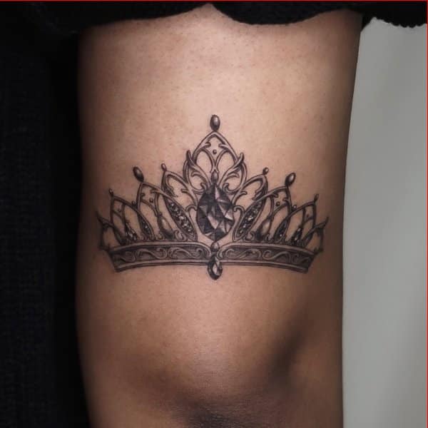 tiara tattoo colors are my mothers fathers  my birthstones  Crown  tattoo Princess crown tattoos Tattoos for daughters