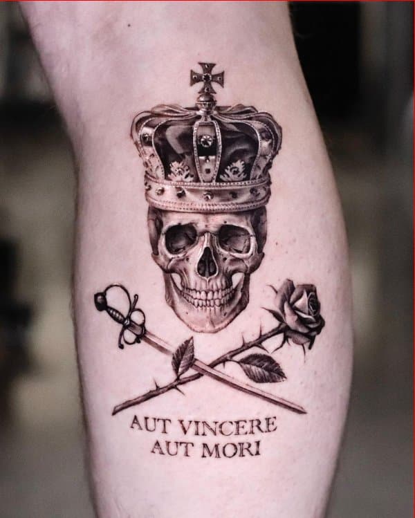 skull crown tattoos