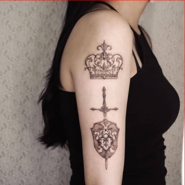 princess crown tattoos