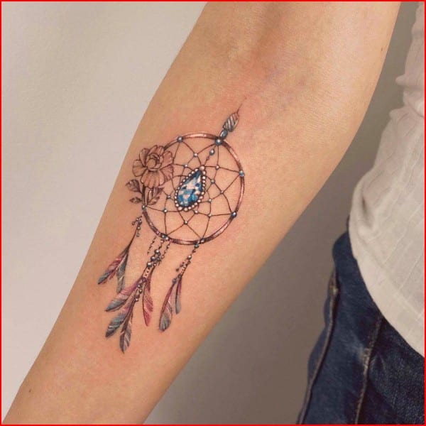 dreamcatcher tattoos on forearm