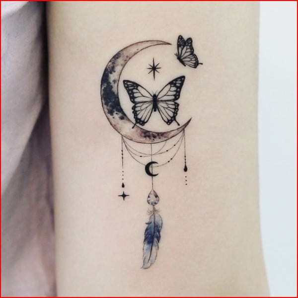 butterfly dreamcatcher tattoo