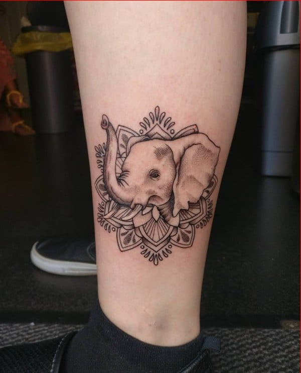 elephant tattoos baby