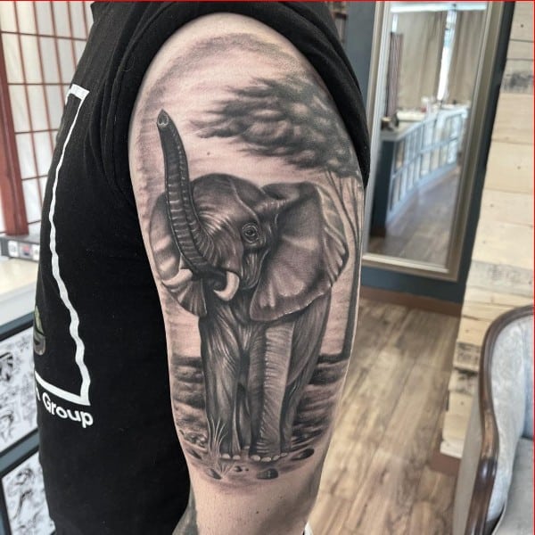 elephant tattoos arm