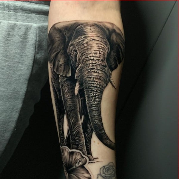 kerala elephant tattoo