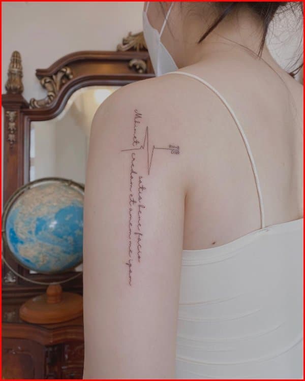 heartbeat tattoos with quotes