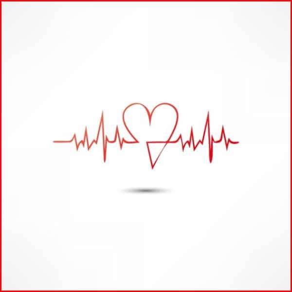heartbeat tattoo designs with heart