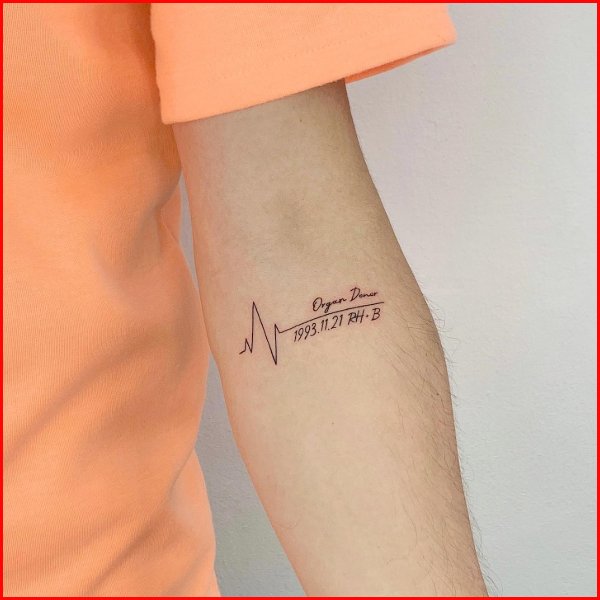heartbeat tattoos for forearms
