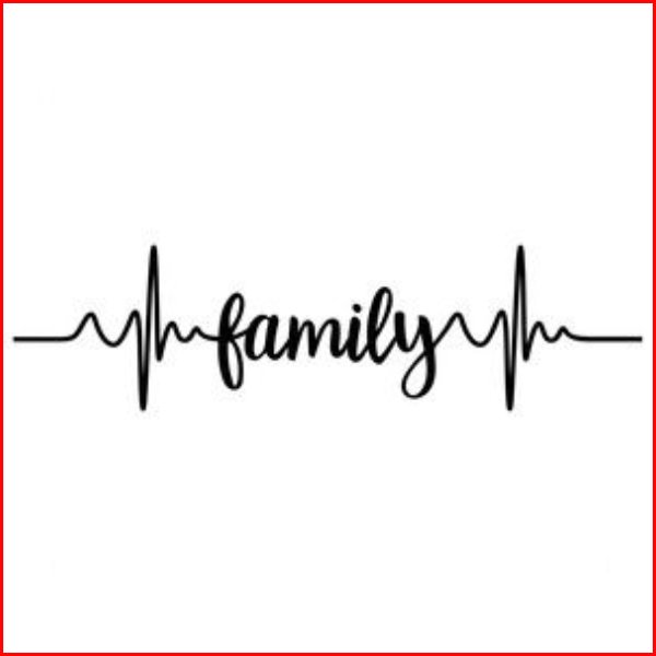 family heartbeat tattoos