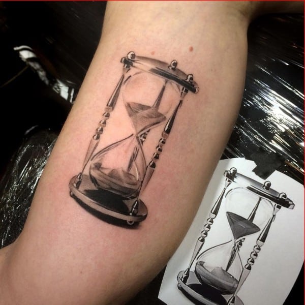 simple hourglass tattoos