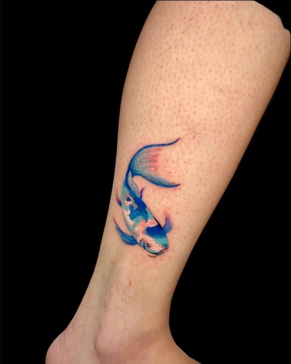 koi fish tattoos small on wrist