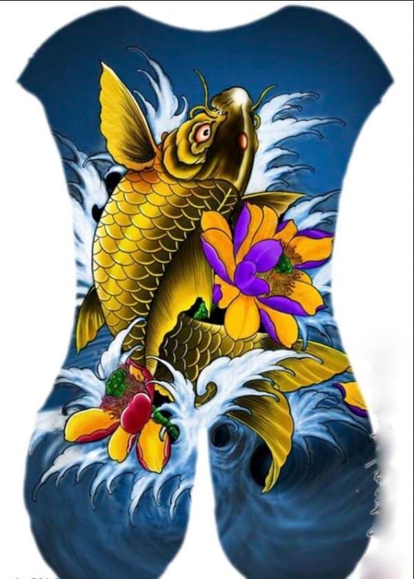 koi fish tattoo japanese style for full back