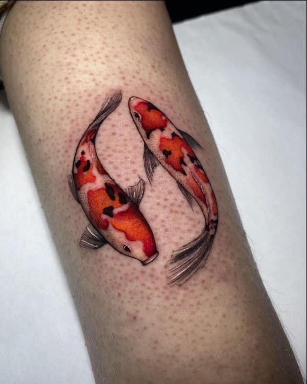 yin yang koi fish tattoos