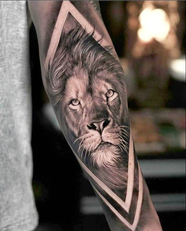 lion tattoo sleeve male
