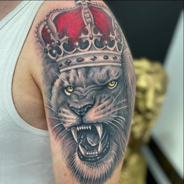 lion crown tattoos