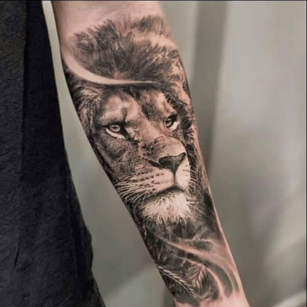 lion tattoo designs forearm