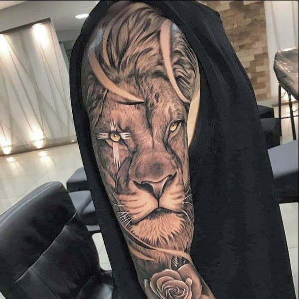 lion tattoo sleeve